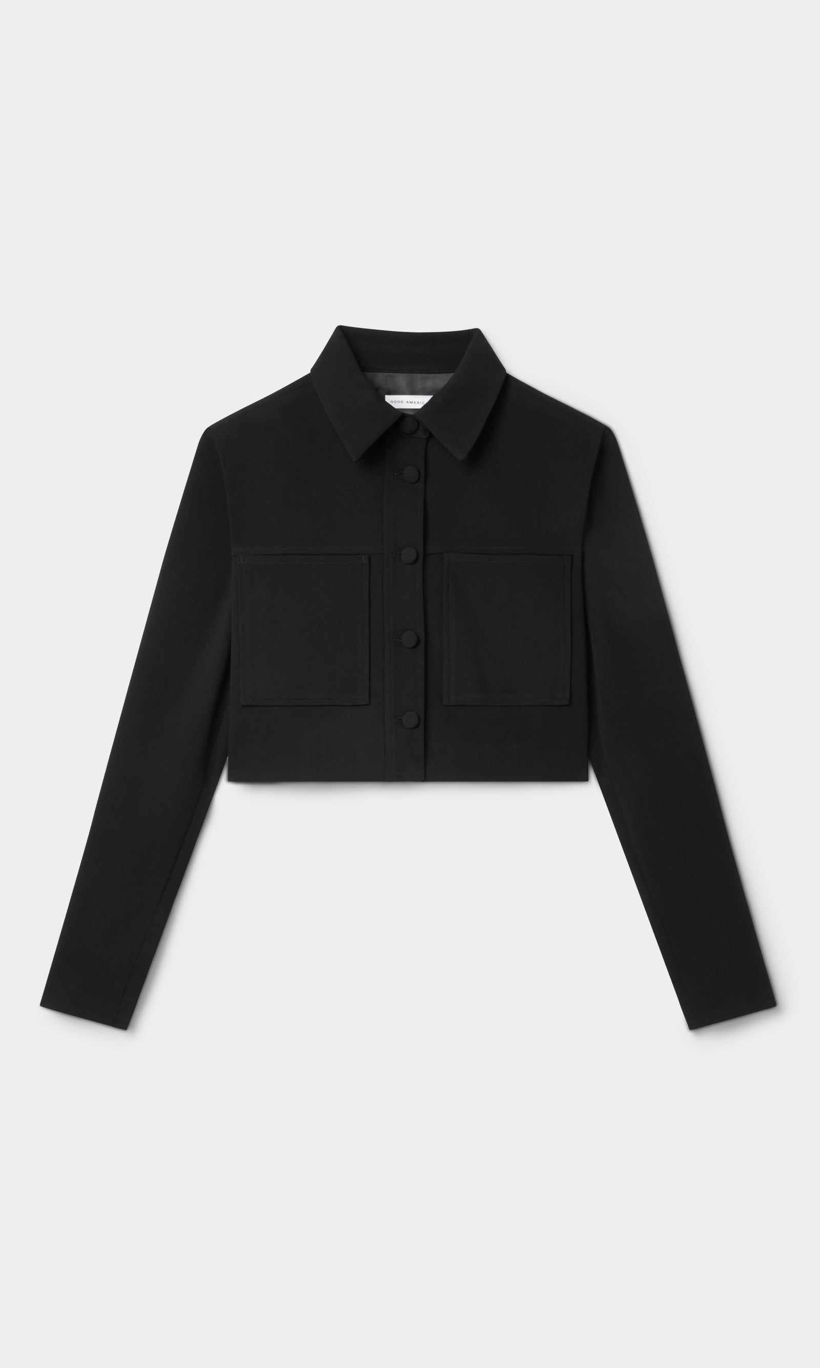 LUXE SUITING CROPPED JACKET | BLACK001