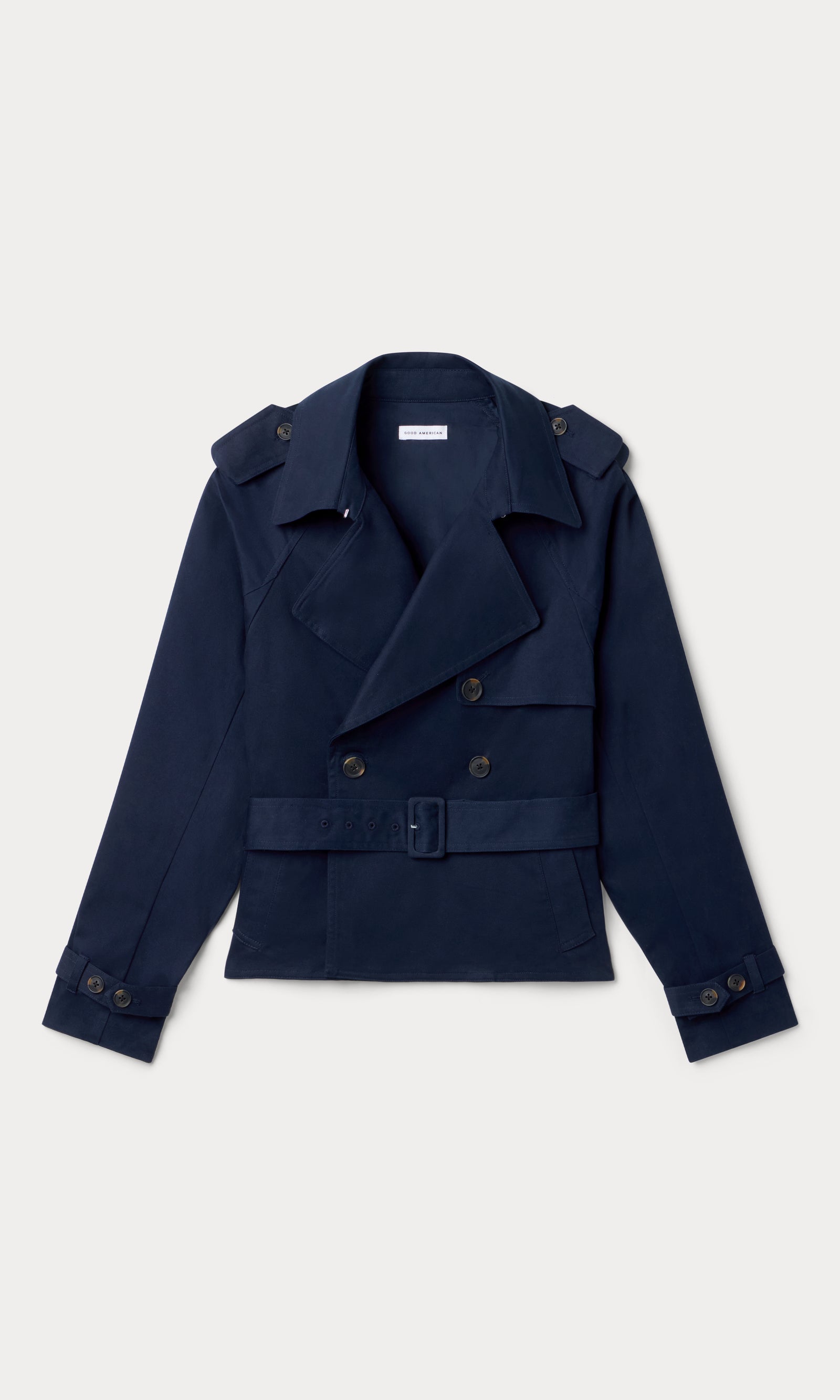 THE CROPPED TRENCH JACKET | NEW NAVY002