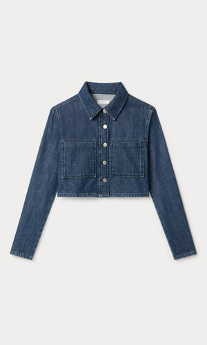 DENIM CROPPED JACKET | INDIGO1187