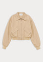 THE TWILL BOMBER JACKET | DUNE MIST-5 | GOOD AMERICAN | FLAT