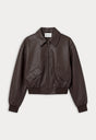 THE BETTER THAN LEATHER BOMBER JACKET | ESPRESSO-5 | GOOD AMERICAN | FLAT