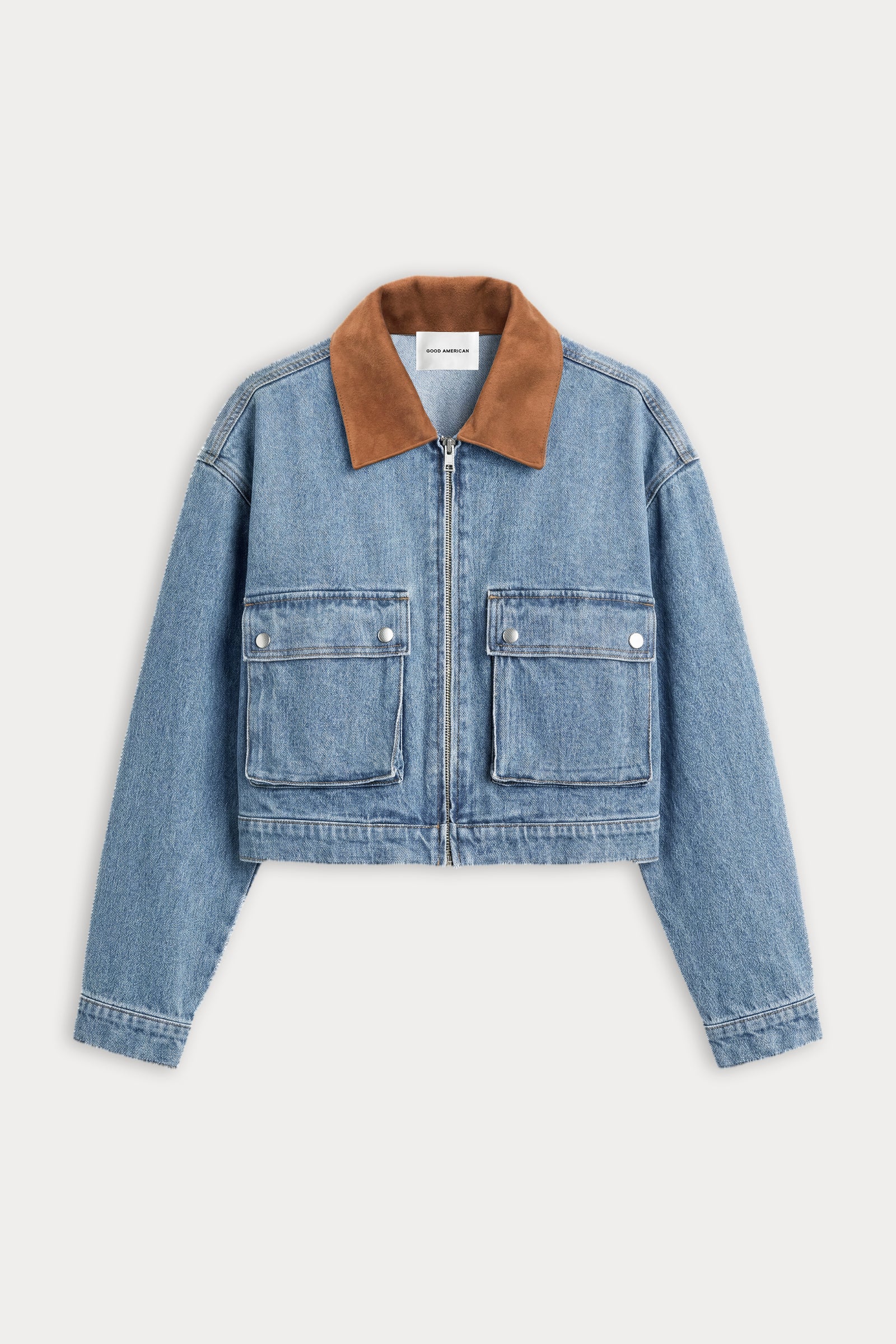 THE DENIM SWING CROPPED JACKET | AMBER