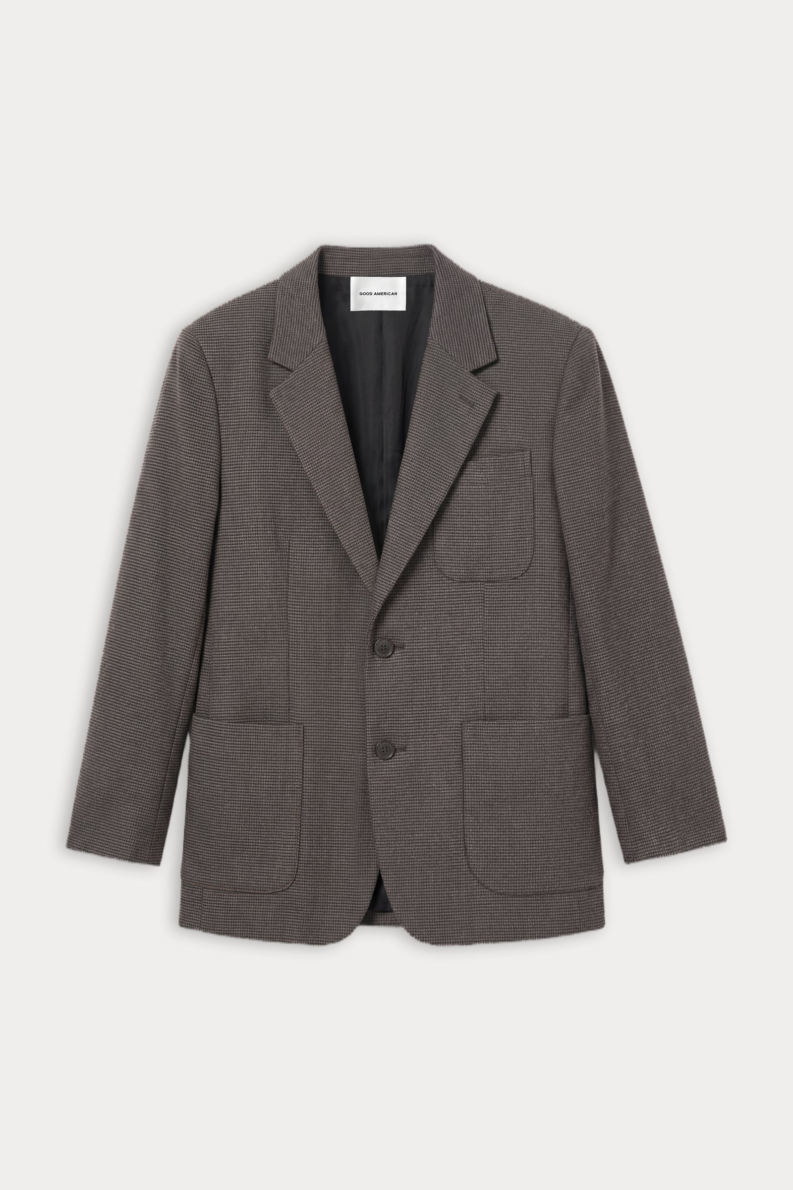 THE OVERSIZED BLAZER | CHARCOAL MINI HOUNDSTOOTH