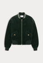 THE CORD VARSITY JACKET | FOREST GREEN-6 | GOOD AMERICAN | FLAT