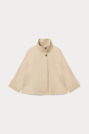 THE FUNNEL NECK TRENCH | LIGHT TAUPE