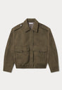 THE BETTER THAN LEATHER BOMBER JACKET | STONE-6 | GOOD AMERICAN | FLAT