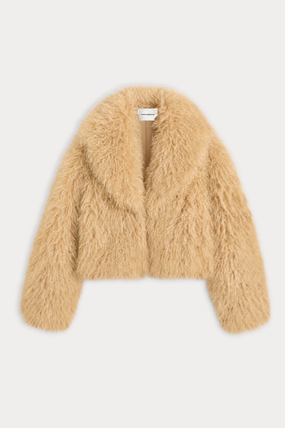 THE FAUX FUR COAT | SAND-1 | GOOD AMERICAN | FLAT