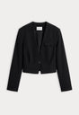 THE COLLARLESS BLAZER | BLACK001-6 | GOOD AMERICAN | FLAT