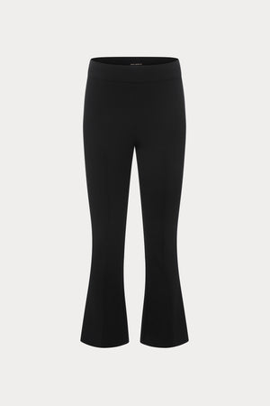 SOFT STRETCH PONTE KICK FLARE PANTS | BLACK001