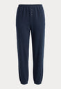 THE FRENCH TERRY BUTTON FRONT JOGGER | NEW NAVY002-7 | GOOD AMERICAN | FLAT