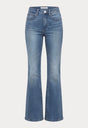 SOFT TECH GOOD LEGS FLARE JEANS | BIRCH-7 | GOOD AMERICAN | FLAT