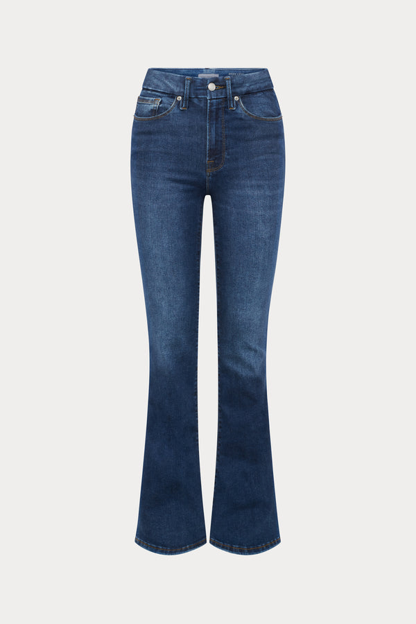 ALWAYS FITS GOOD LEGS FLARE JEANS | INDIGO1071-7 | GOOD AMERICAN | FLAT