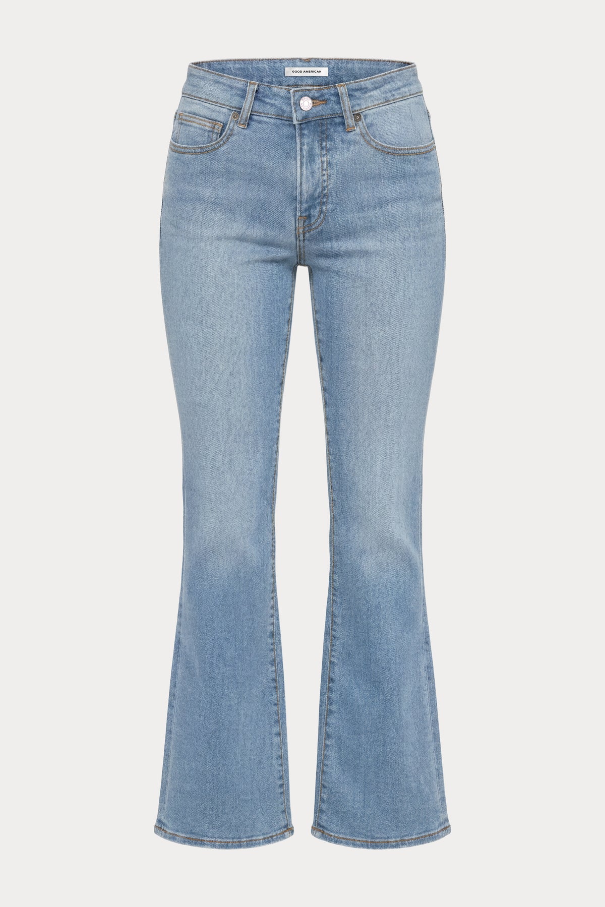 GOOD LEGS FLARE JEANS | INDIGO1290-7 | GOOD AMERICAN | MODEL