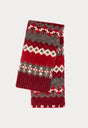THE KNIT SCARF | BORDEAUX FAIR ISLE-1 | GOOD AMERICAN | FLAT