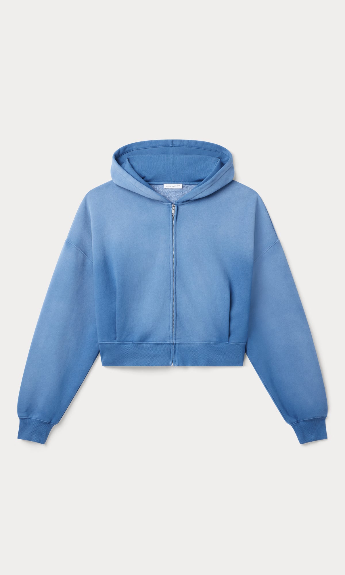 THE ZIP UP SWEATSHIRT | BLUE DRIFT-6 | GOOD AMERICAN | MODEL_A