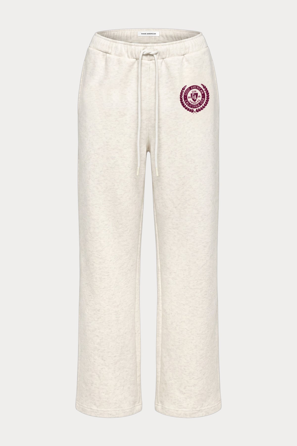 THE BRUSHED FLEECE SWEATPANT | OATMEAL-8 | GOOD AMERICAN | MODEL_A