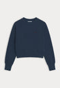 THE FRENCH TERRY RAGLAN SWEATSHIRT | NEW NAVY002-7 | GOOD AMERICAN | FLAT