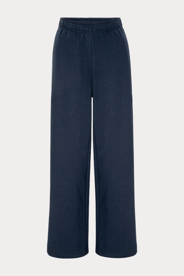 THE FRENCH TERRY SWEATPANT | NEW NAVY002-6 | GOOD AMERICAN | FLAT