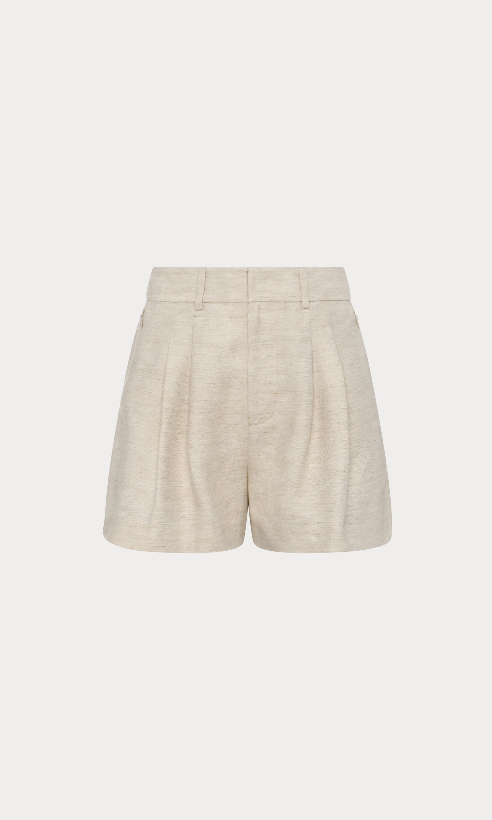LINEN TROUSER SHORTS | OAT