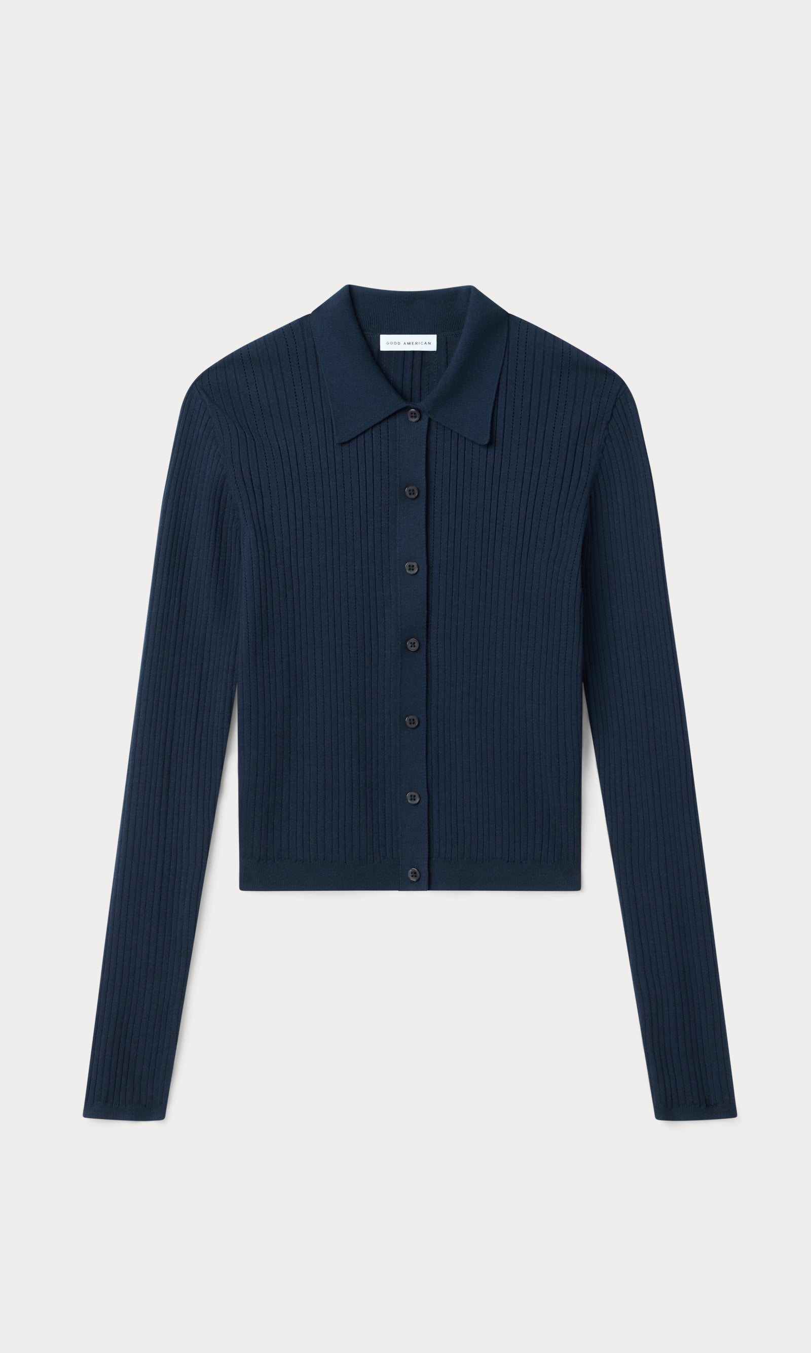 THE LADDER RIB CARDIGAN | MIDNIGHT BLUE