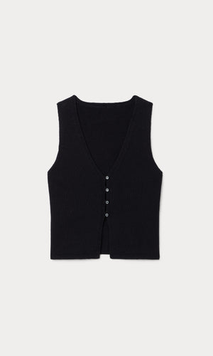 THE KNIT VEST | BLACK