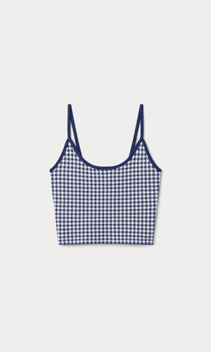 THE KEEPSAKE TANK | NAVY GINGHAM
