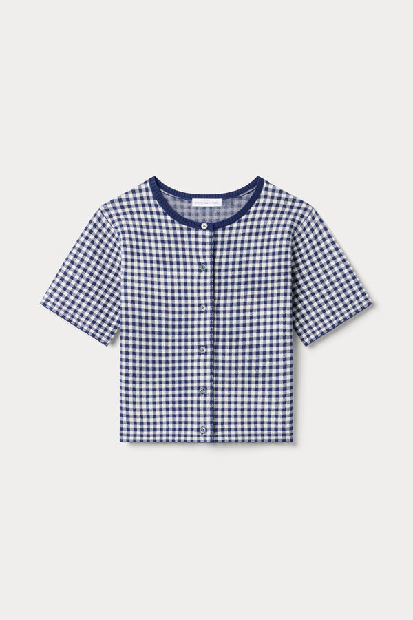 THE KEEPSAKE CARDIGAN | NAVY GINGHAM