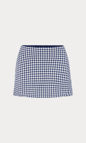 THE KEEPSAKE SKORT | NAVY GINGHAM