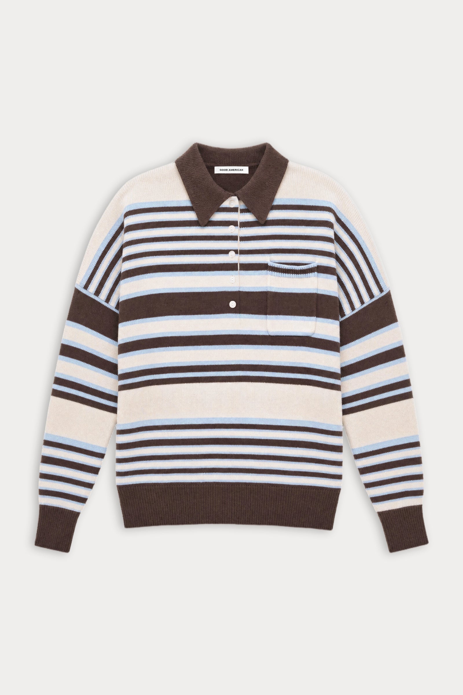 THE OVERSIZED RUGBY SWEATER | MOCHA STRIPE