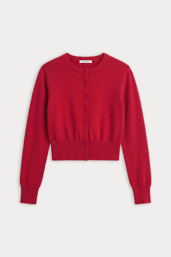 THE FINE KNIT CARDIGAN | CRIMSON ROSE