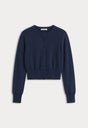 THE FINE KNIT CARDIGAN | NEW NAVY-5 | GOOD AMERICAN | FLAT