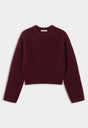 THE CHUNKY KNIT SWEATER | BERRY NOIR-6 | GOOD AMERICAN | MODEL