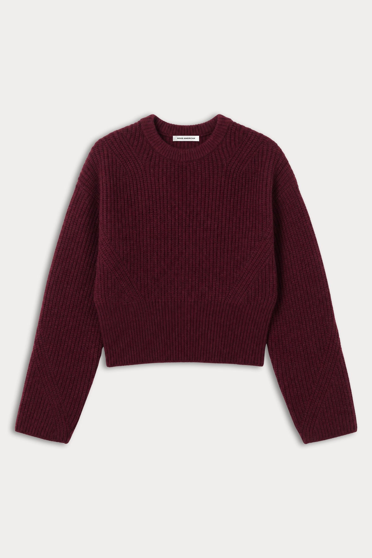 THE CHUNKY KNIT SWEATER | BERRY NOIR-6 | GOOD AMERICAN | MODEL