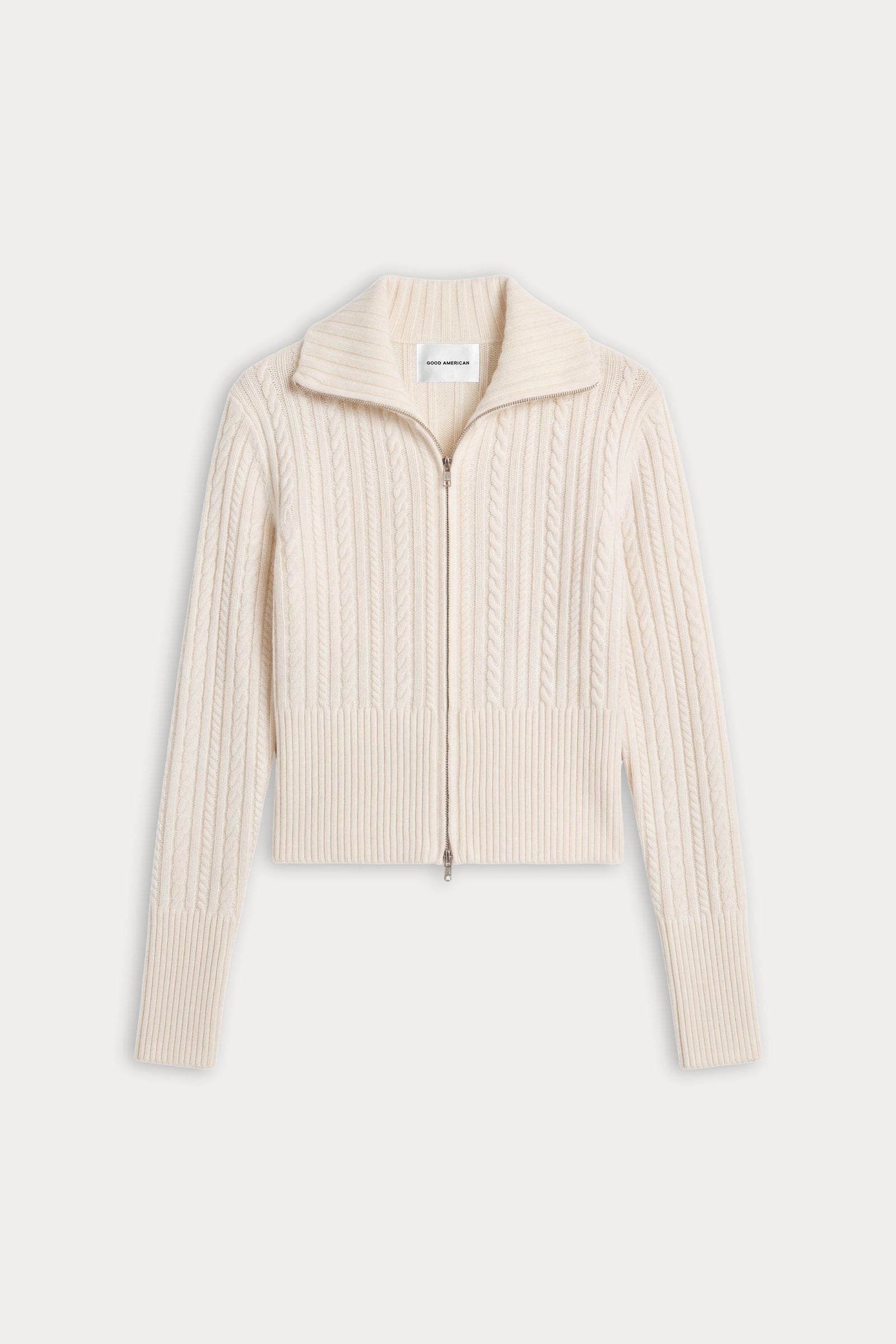 THE CABLE ZIP UP | CHALK