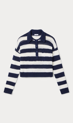 THE HARBOR SWEATER | HORIZON INK STRIPE