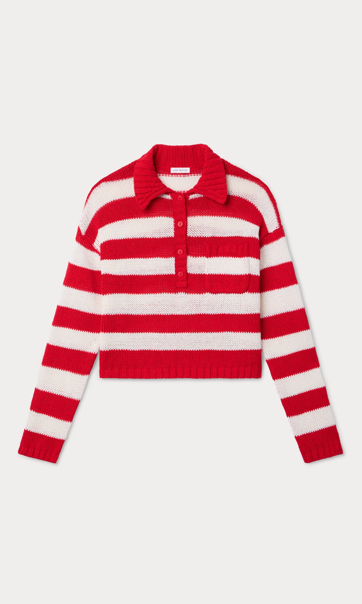 THE HARBOR SWEATER | POP RED STRIPE