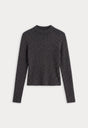 THE RIB LUREX SWEATER | BLACK001-6 | GOOD AMERICAN | FLAT