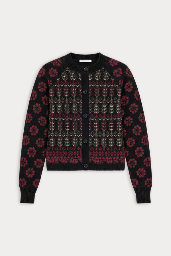 THE CLASSIC CARDIGAN | ASPEN FAIRISLE-6 | GOOD AMERICAN | FLAT