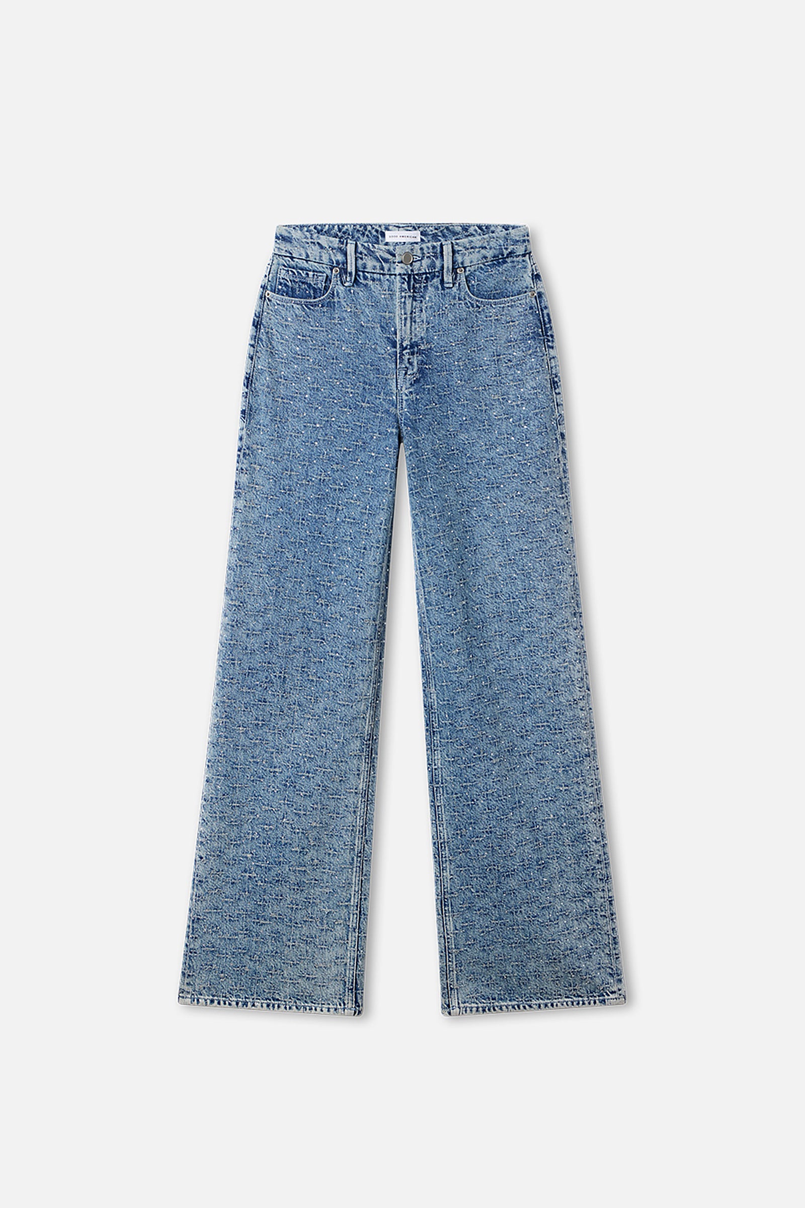 GOOD SKATE WIDE CRYSTAL JEANS | INDIGO1070
