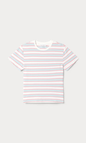 SUPER STRETCH BABY TEE | SKY STRIPE