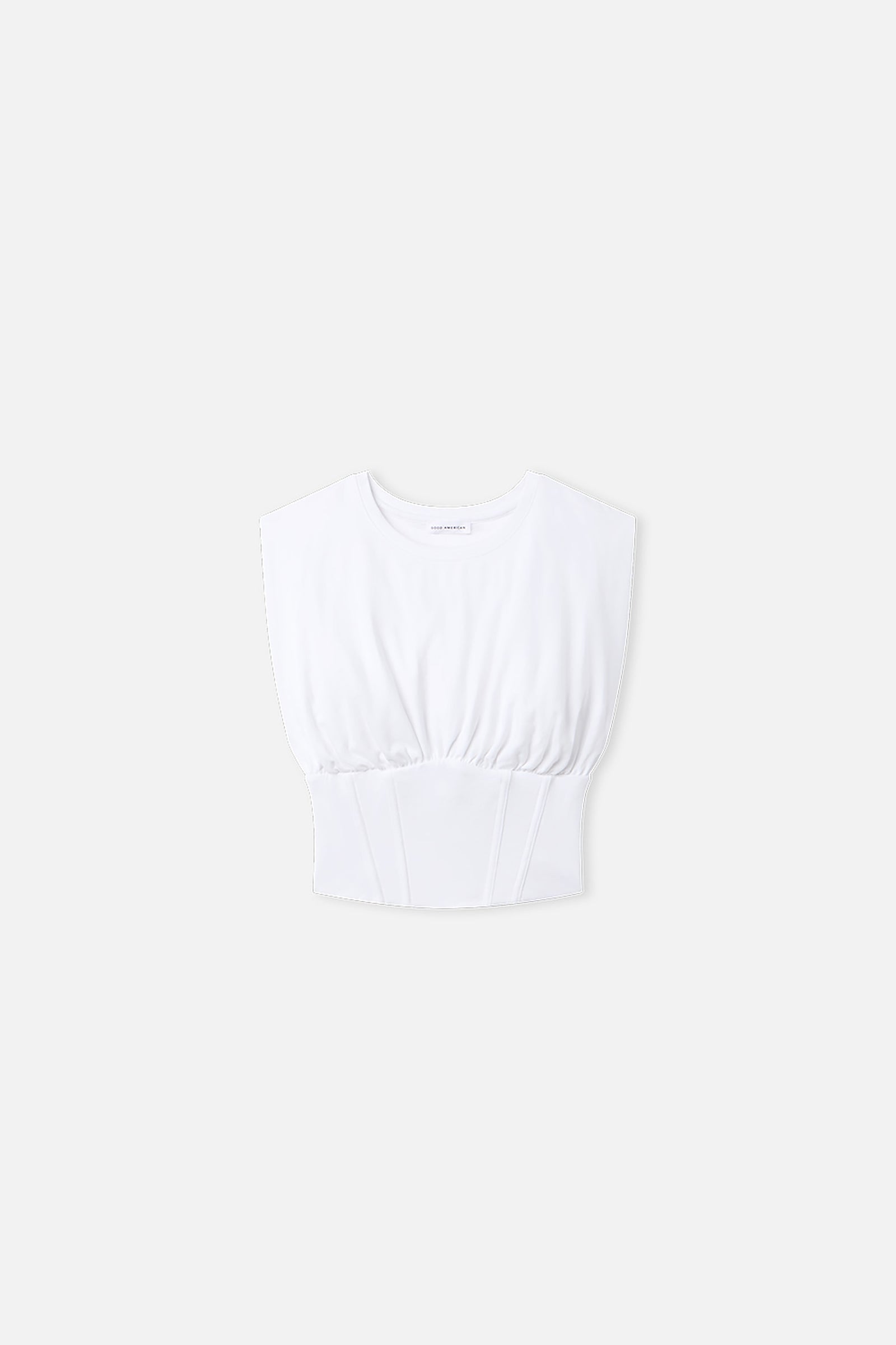 SLEEVELESS CORSET TOP | WHITE001