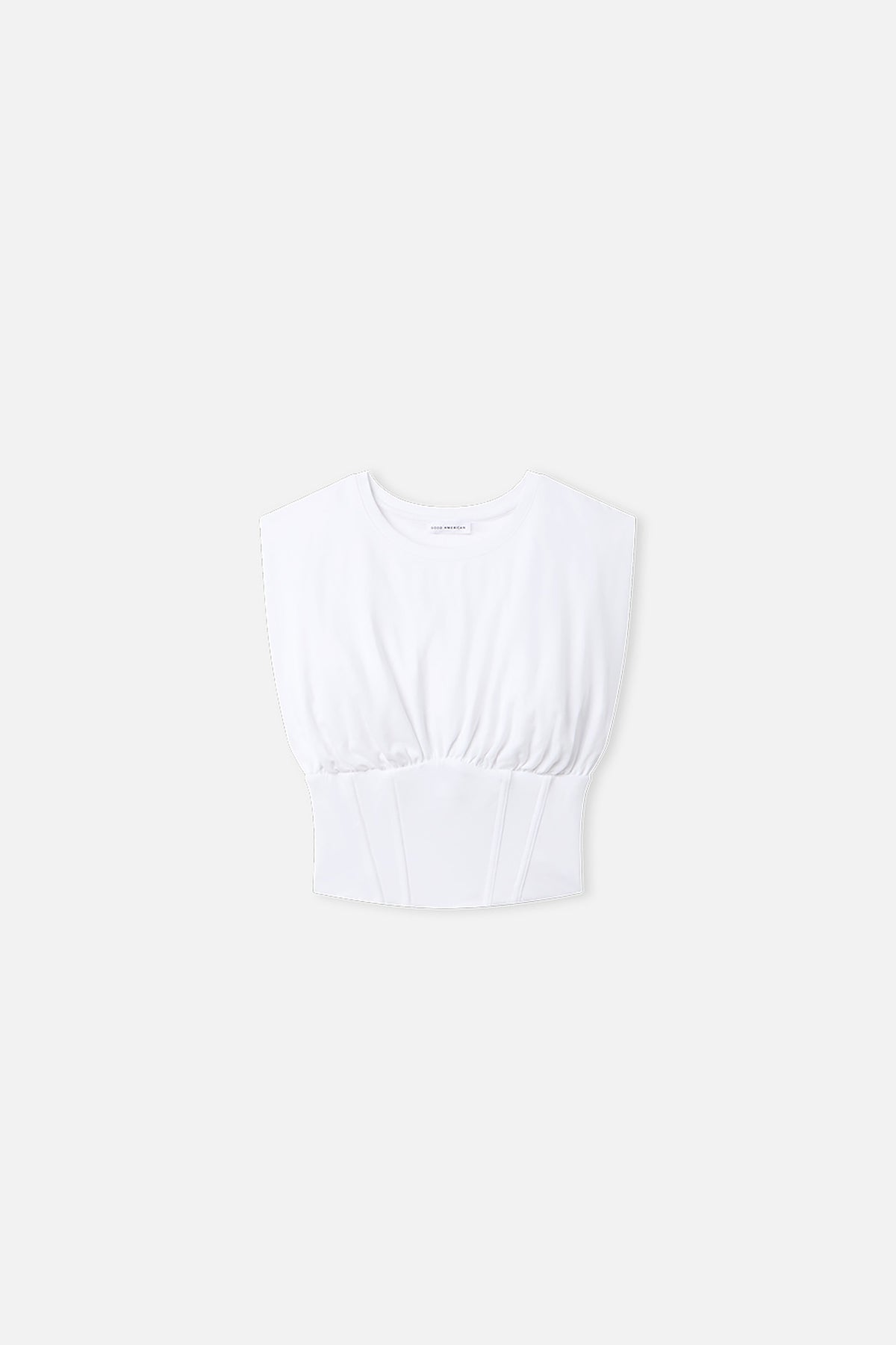 SLEEVELESS CORSET TOP | WHITE001-5 | GOOD AMERICAN | MODEL_A