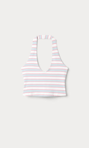 SUPER STRETCH HALTER TANK | SKY STRIPE