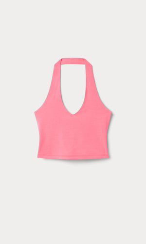SUPER STRETCH HALTER TANK | CORAL BLOSSOM
