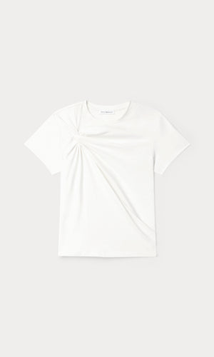 SUPER STRETCH TWIST TEE | WHITE001