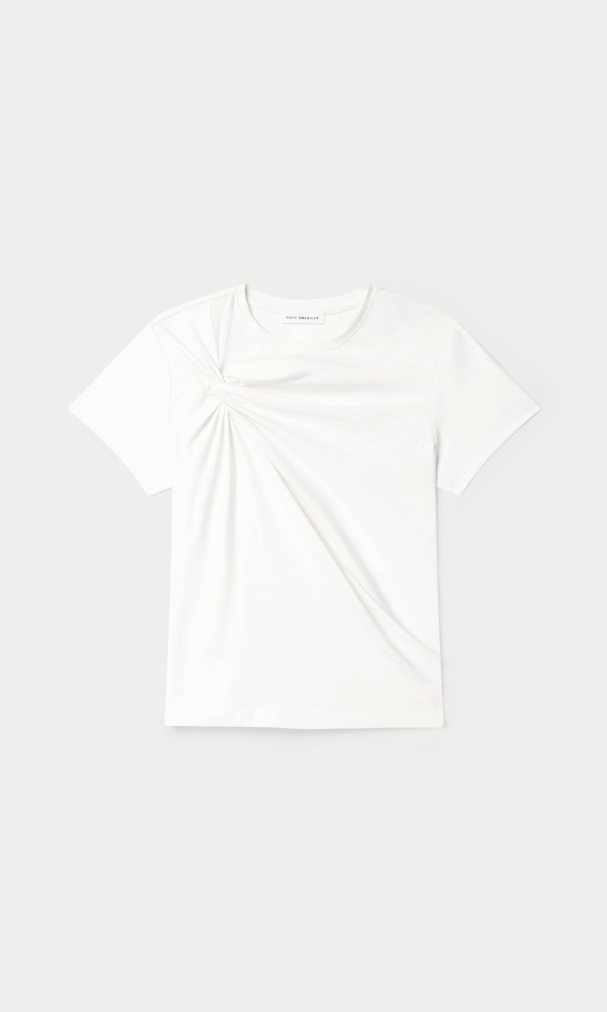 SUPER STRETCH TWIST TEE | WHITE001-6 | GOOD AMERICAN | MODEL_A
