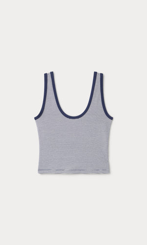 SUPER STRETCH RINGER TANK | HORIZON STRIPE