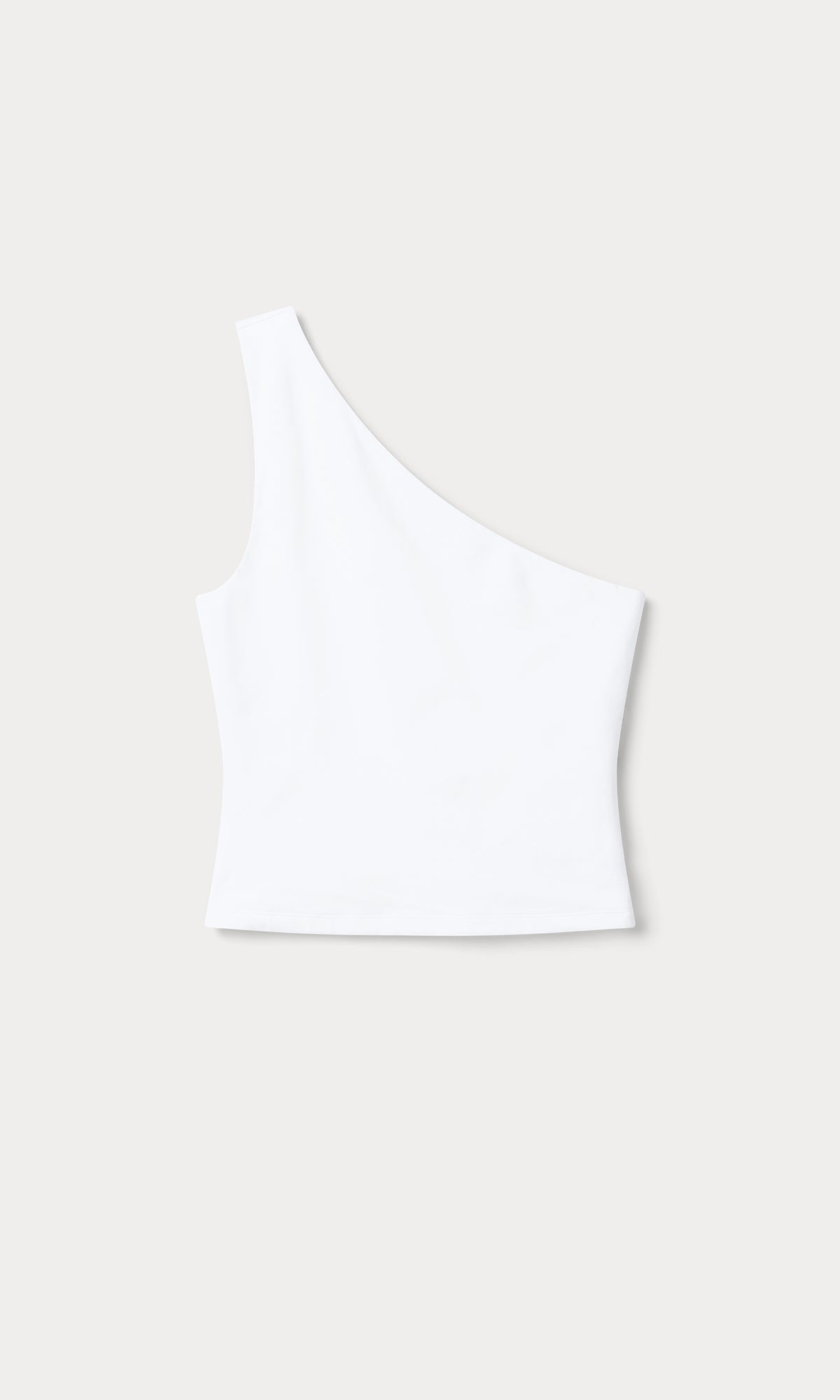 SUPER STRETCH ONE SHOULDER TANK | WHITE001