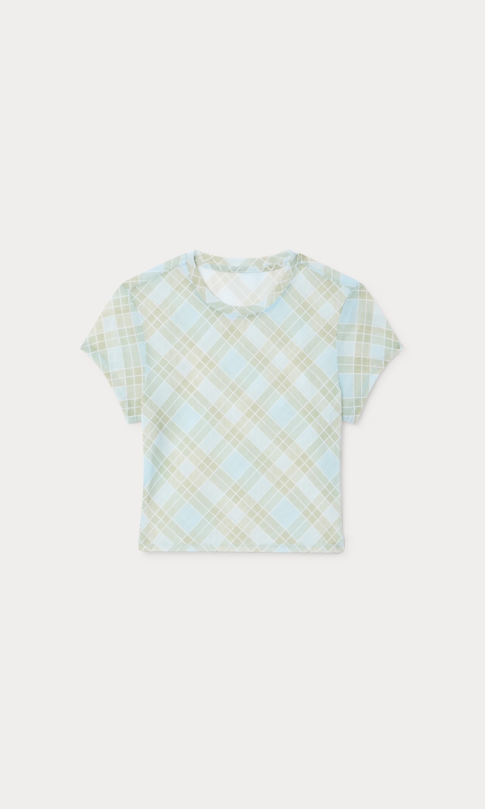 THE MESH BABY TEE | SUMMER PLAID HONEY