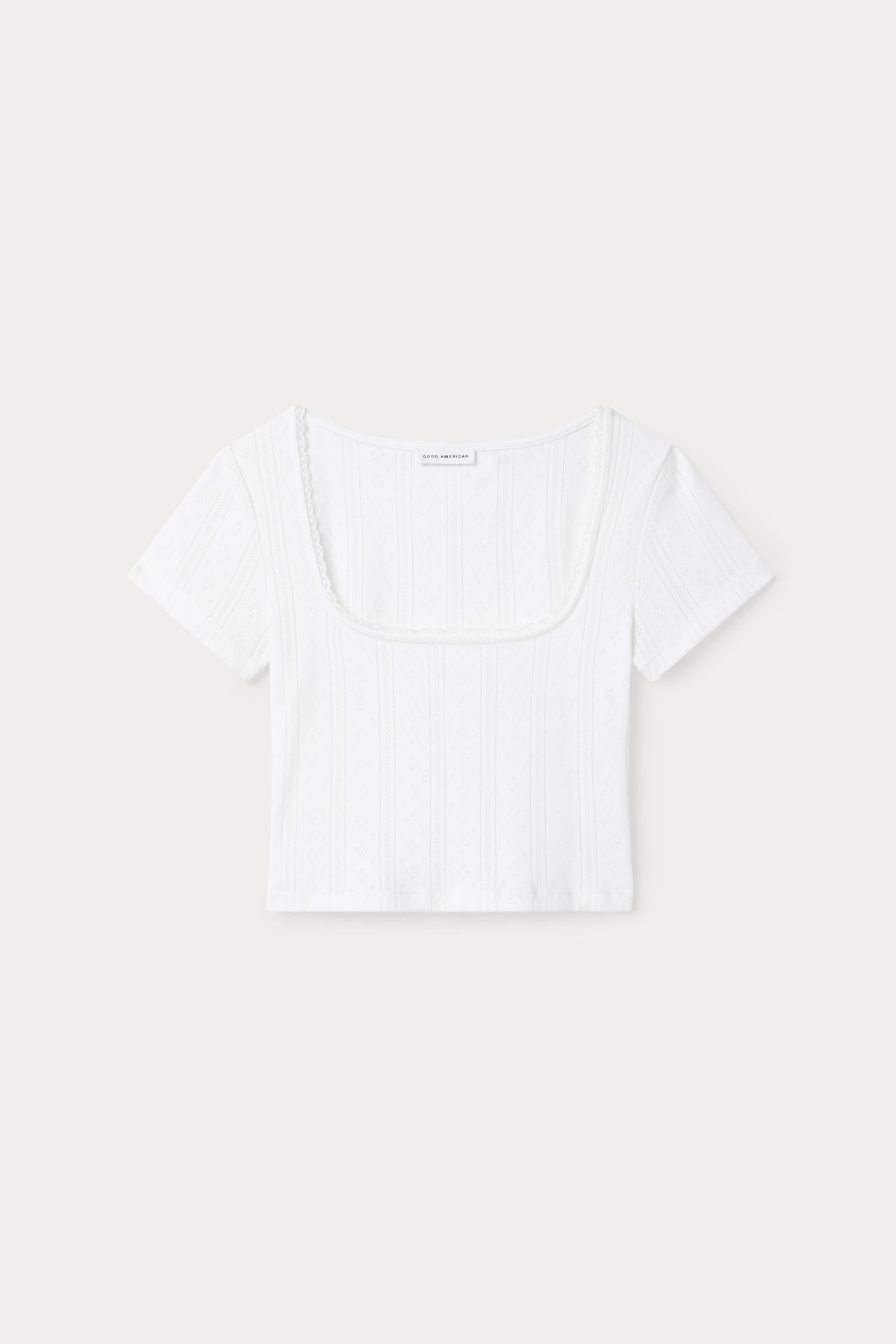 THE POINTELLE SQUARE NECK TOP | WHITE001